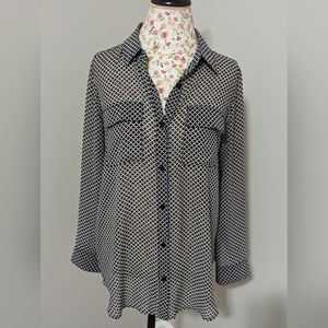 ANA semi-sheer woven blouse